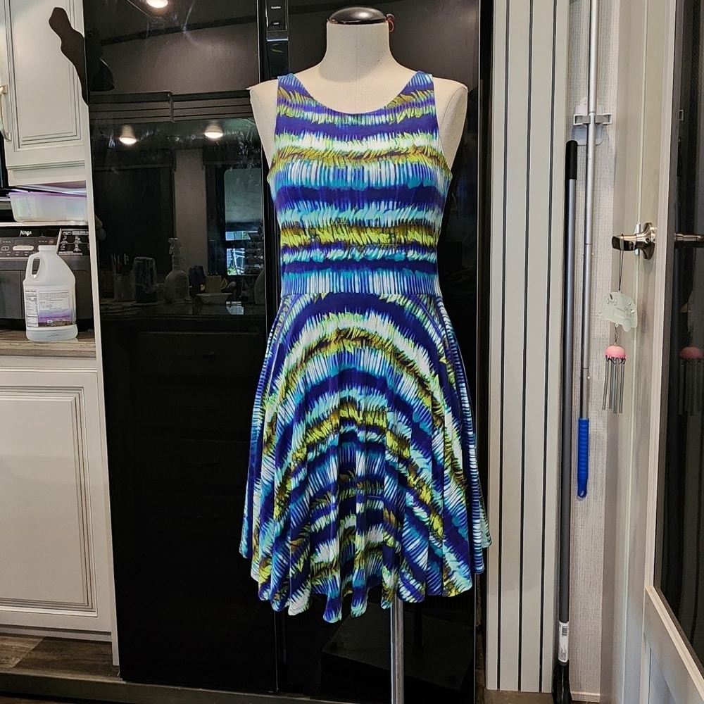 Cynthia Rowley Blue, Green and White Design Sundress - Picture 2 of 7